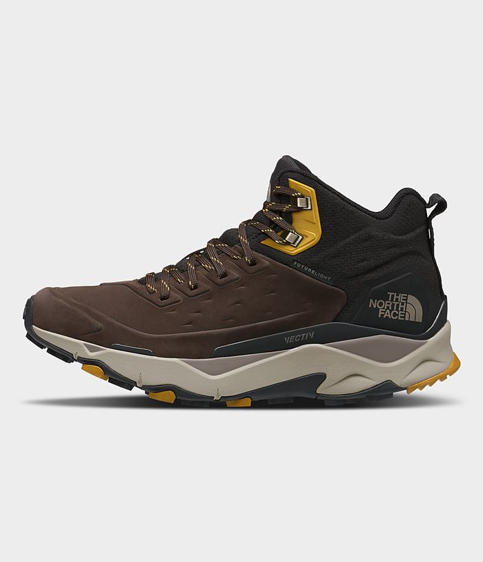 Botas The North Face Hombre Marrones Oscuro Vectiv Exploris Mid Futurelight™ Cuero 36274KQMB